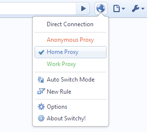 change proxy with single click
