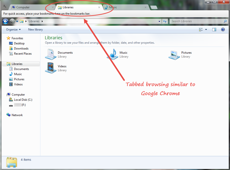 Get Chrome like Tabs in Windows Explorer - 85