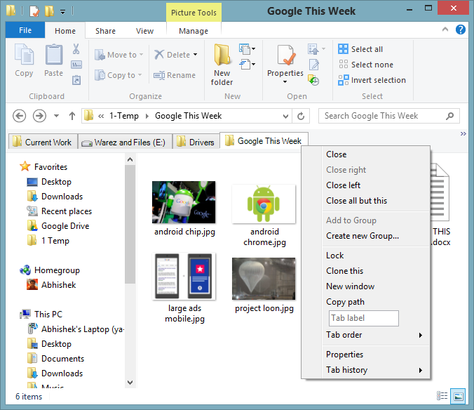 QTTabBar in Windows 8