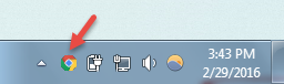 Chrome system tray icon