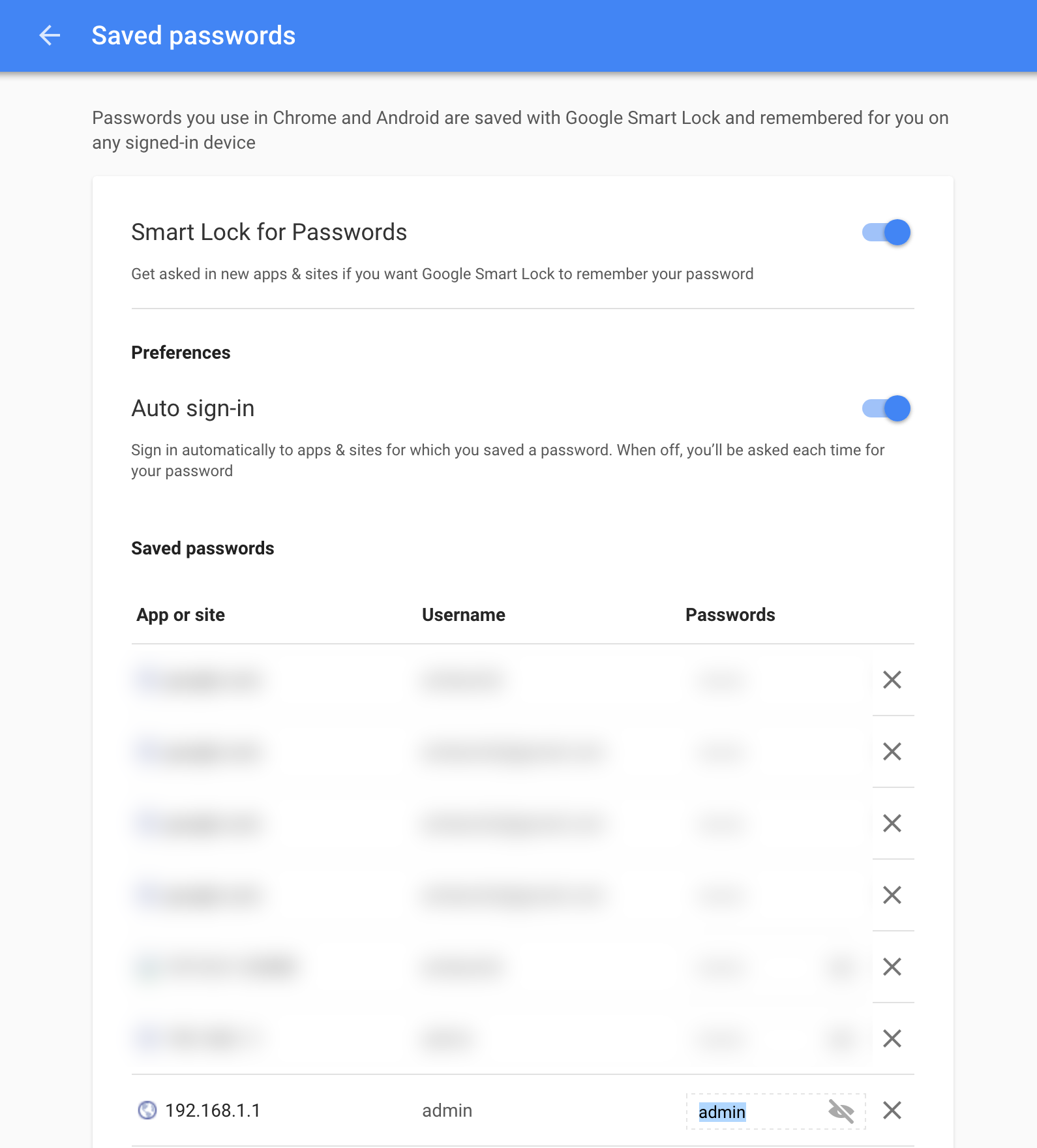 see saved passwords google chrome