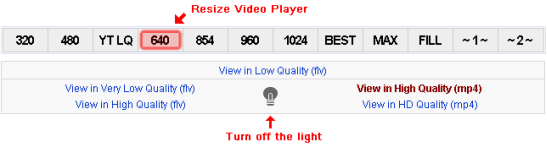 Youtube enhancer resize video options